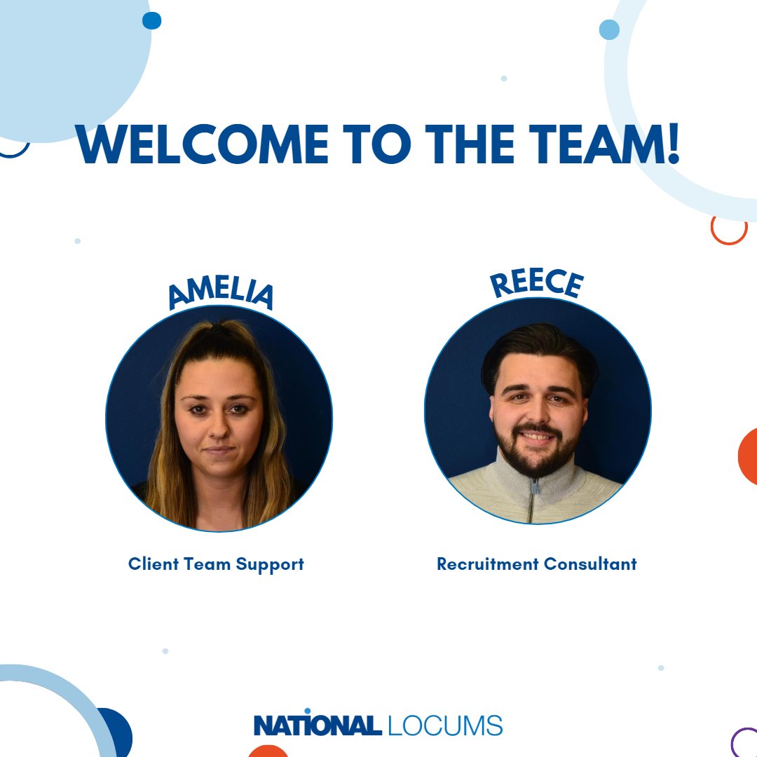 Our team is growing, so we thought we'd introduce you to our new starters! Welcome to National Locums, Amelia and Reece 😁

#Team #OfficeLife #WorkLife