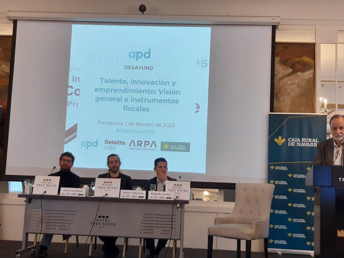 izaskungoni's tweet photo. Repaso al abanico de incentivos fiscales de Navarra al #emprendimiento , a la atracción de talento internacional, a la inversión y al modelo participativo de Empresa #navarratalent #implicaRSE #planindustrial con @APDasociacion https://t.co/WopkcNqYd5