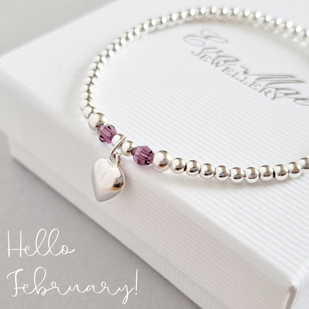 Hello February!

This amethyst birthstone bracelet would make the perfect gift for anyone with a February birthday! 💜
eva-mae.co.uk/bridesmaid-gif…

#hellofebruary #birthstonejewellery #handmadejewellery #bespokejewellery #giftideas #bridesmaidgifts #madeinyorkshire #evamaejewellery