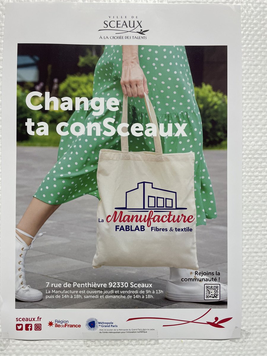 laurent_sceaux's tweet photo. Lancement de la marque « fabriqué à #Sceaux » à La Manufacture, #FALAB @Ville_de_Sceaux avec @geoffroyboulard, vice-président @GrandParisMGP.
Merci aux créateurs, bénévoles et aux Scéens qui développent ce lieu unique à la croisée des talents👏 #transitions #economiecirculaire https://t.co/A1oUop7E4U