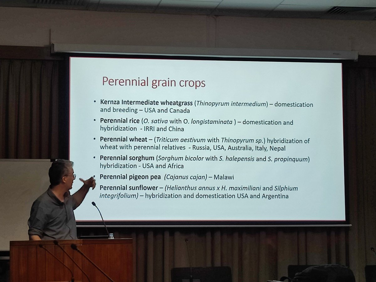 Interesting talk on Increasing resilience of agricultural systems with perennial crops by Dr Valentin Picasso from University of Wisconsin, USA