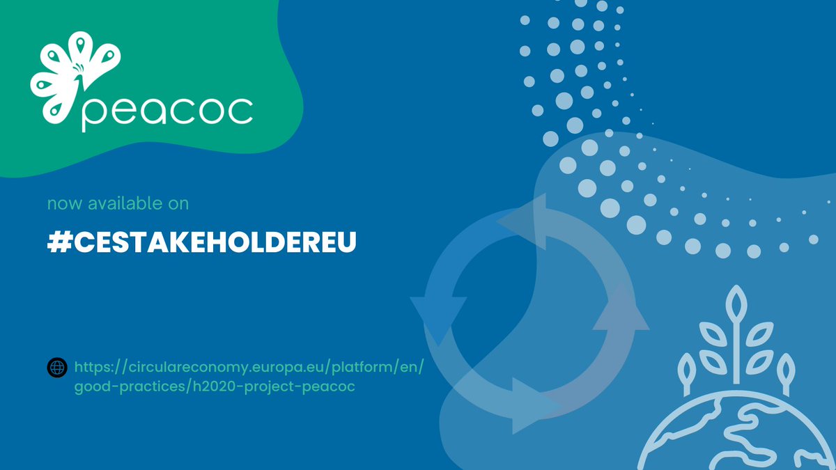 The 🦚 #PEACOC results and objective are now included on the @CEStakeholderEU.
🔗circulareconomy.europa.eu/platform/en/go…

#CircularEconomy #wasterecycling #weee #preciousmetals #researchanddevelopment