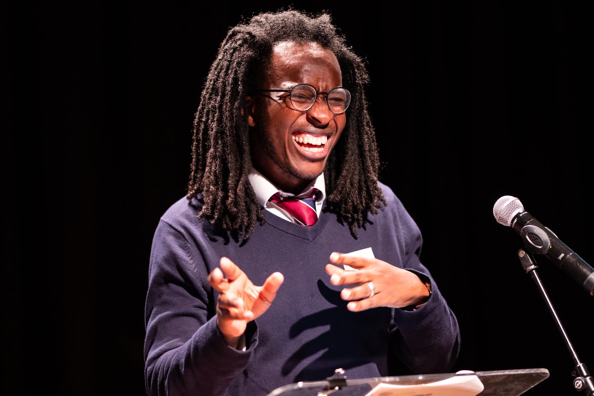 PoetryOff_Page's tweet photo. Great news for #TakingtheMic presenters today - look in your emails for the link to the day's AMAZING photography, courtesy of @camharlephoto. Credit Cam Harle Photography for his amazing work, and feel free to tag @PoetryOff_Page!
Here's a shot from Kayo Chingonyi's keynote! https://t.co/JXZymhHmhN