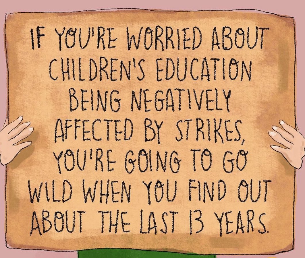 Striking does not negatively impact students. The chronic underfunding and devaluation of education does.  #TeacherStrike