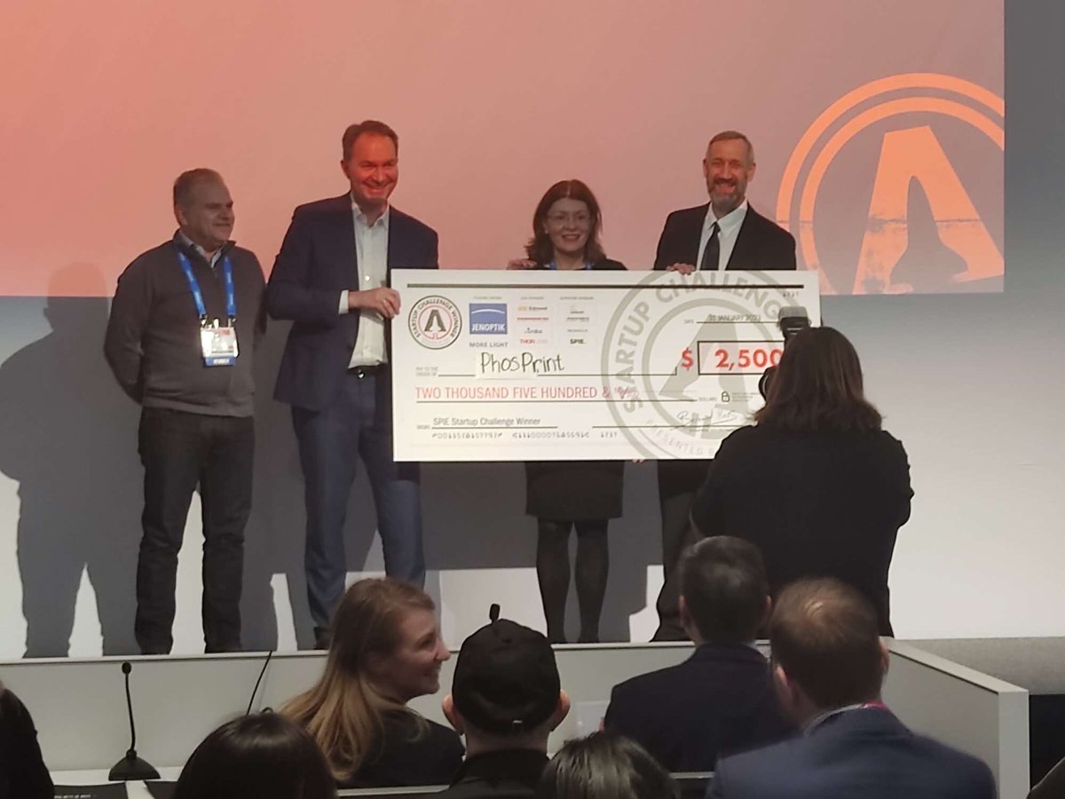 We are extremely proud and super delighted to announce that we won the 3rd place in the 2023 SPIE Startup Challenge event that took place on January 31st, during the #spiephotonicswest event in San Francisco.  
<a href="/iorax/">Ioanna Zergioti</a> CEO and A. Klinakis Clinical Director receiving the award.