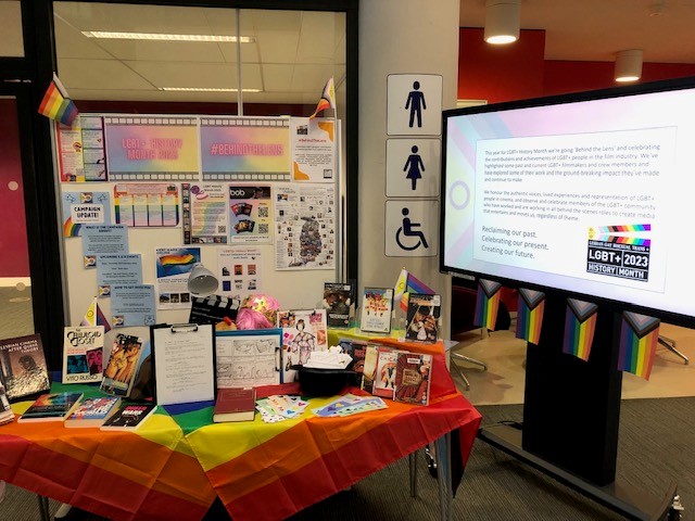 On the ground floor of Augustine House you'll find our #BehindTheLens display for #LGBTplusHM. Discover the amazing behind the camera LGBTQIA+ contributions to cinema. It will be available all of February. 
@CCCUStudents