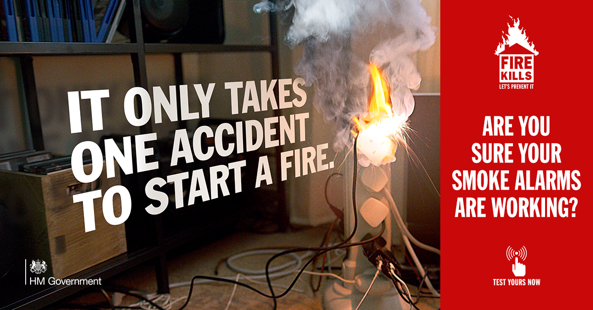 NFCC_FireChiefs's tweet photo. A fire can start in any room.

Install at least one smoke alarm on every floor of your home.

Test them once a month to make sure they are working.

https://t.co/gKhS5NQg17
#FireKills https://t.co/N1IgVZq3m3