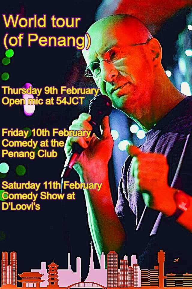 I have three shows lined up in Penang!

@ComicalGaru #PenangComedy #MalaysiaComedy