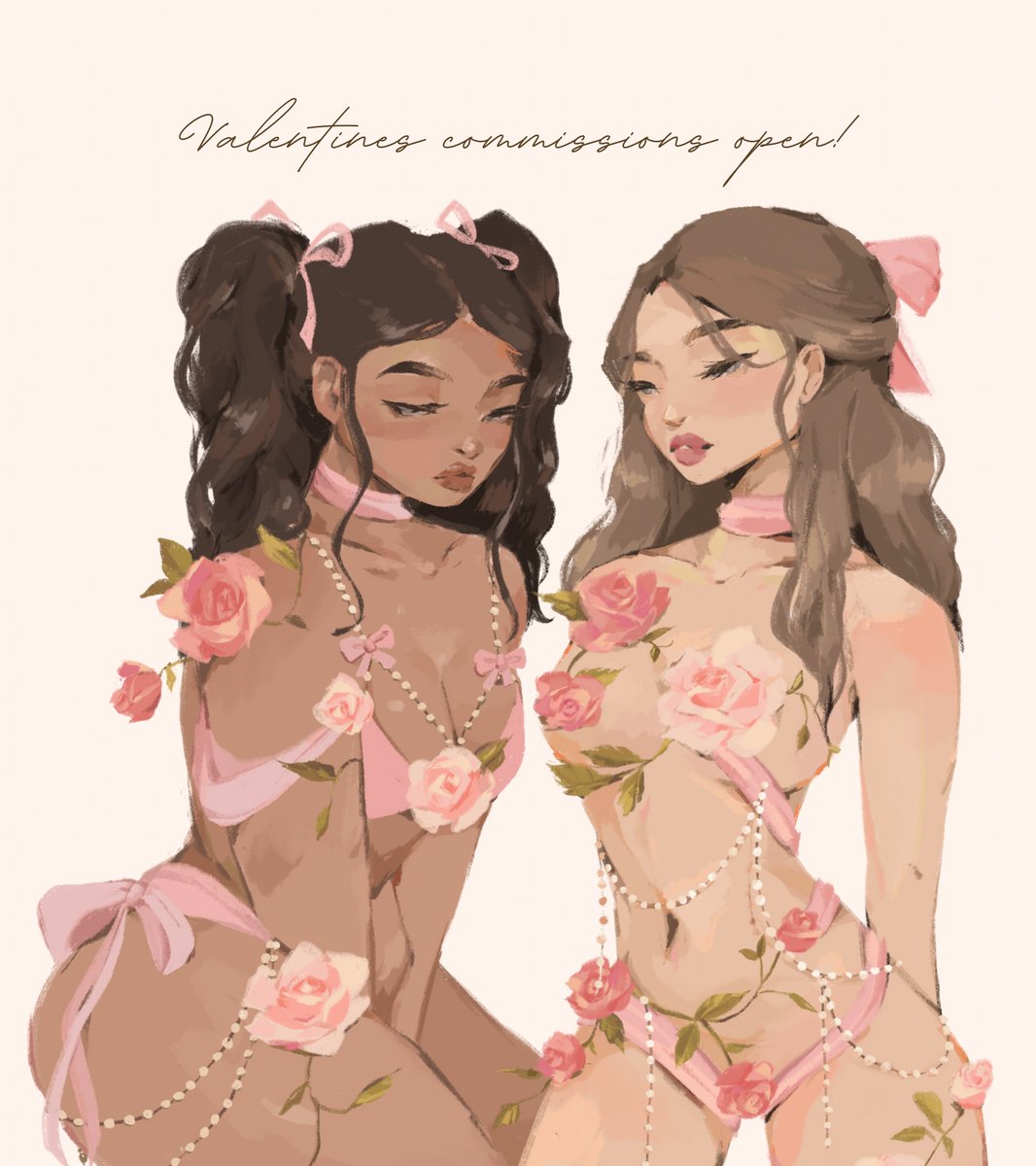 「 VALENTINES COMMS OPEN - RTs and QRTs ar」|✧ 𝚙𝚒𝚡𝚒𝚎 ✧のイラスト