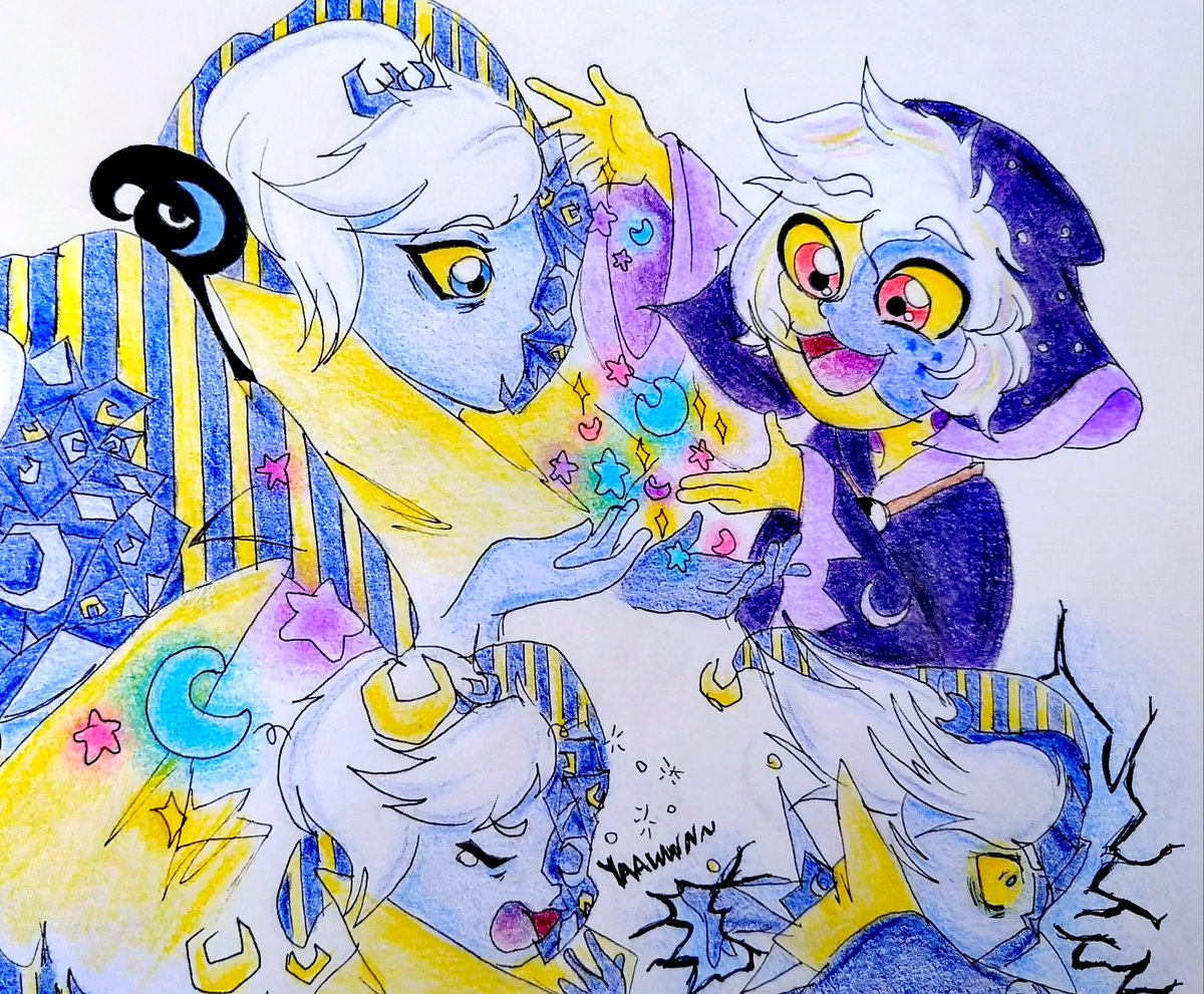 Some sketches I made of Lunar meteorite or Lunaite for short, I wanted to give her a little more personality in this one she's a totally fighter I also wanted to draw Lunaite together with The Collector ☆
#TheOwlHouse #tohoc #theowlhouseoc #theowlhouseseason3 #oc