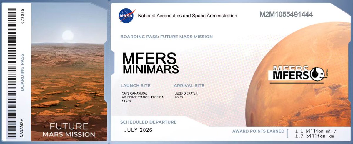 The first batch of NFTs in SUI
10 winners

NASA Boat Ticket to Mars
Tribute to NASA's Mars Project 

1⃣️关注@Minimars_sui&amp; <a href="/footDAO_mfers/">FootDAOᵐᶠᵉʳ</a> &amp; <a href="/jamiewoobtc/">Jamie Woo 吴极</a> 
2⃣️喜欢和转发
3⃣️@三位朋友
4️⃣  reply dc id

48h
#NFTGiveaway #NFTCommunity #FreeMintNFT #Sui #mfers