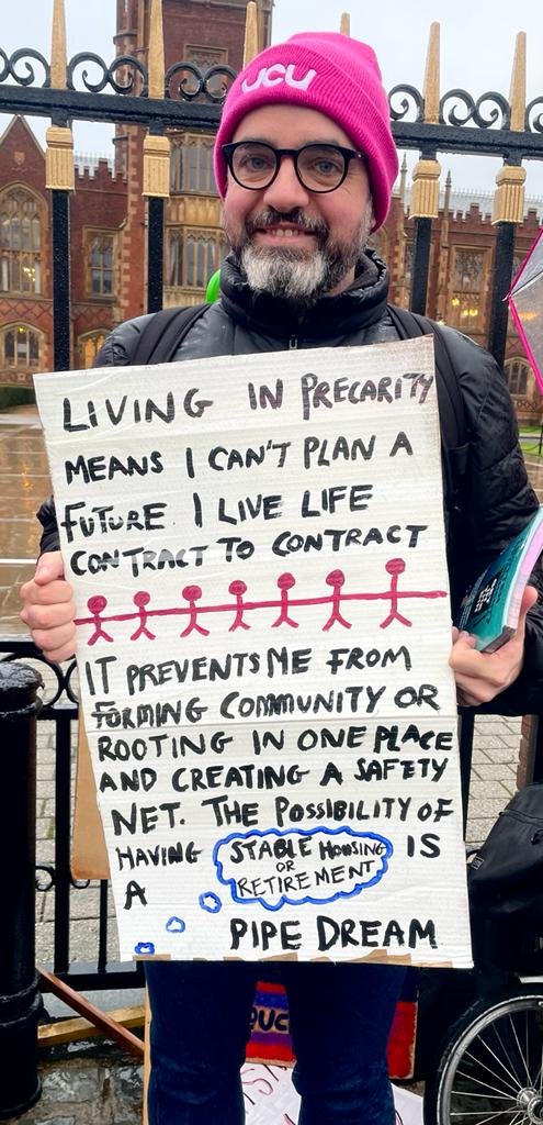 Myself &amp; @LiviDeeHistory have been collecting anonymous testimonies from our precariously employed fixed term colleagues. Our senior <a href="/ucuatqub/">UCU at Queen's</a>  colleagues agreed to be the faces of these anonymous stories. These stories are not unique to @qubel but reflect UK HE #ucuRISING <a href="/ucu/">UCU</a>