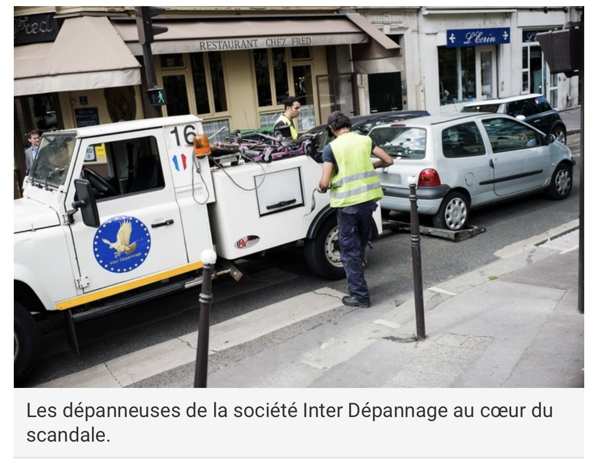 💥Scandale des fourrières parisiennes 
C'est une véritable bombe qui vient d'exploser à Paris 💥Une enquête révèle que durant deux décennies, la principale société de dépannage de la capitale usait de moyens totalement illégaux pour régner