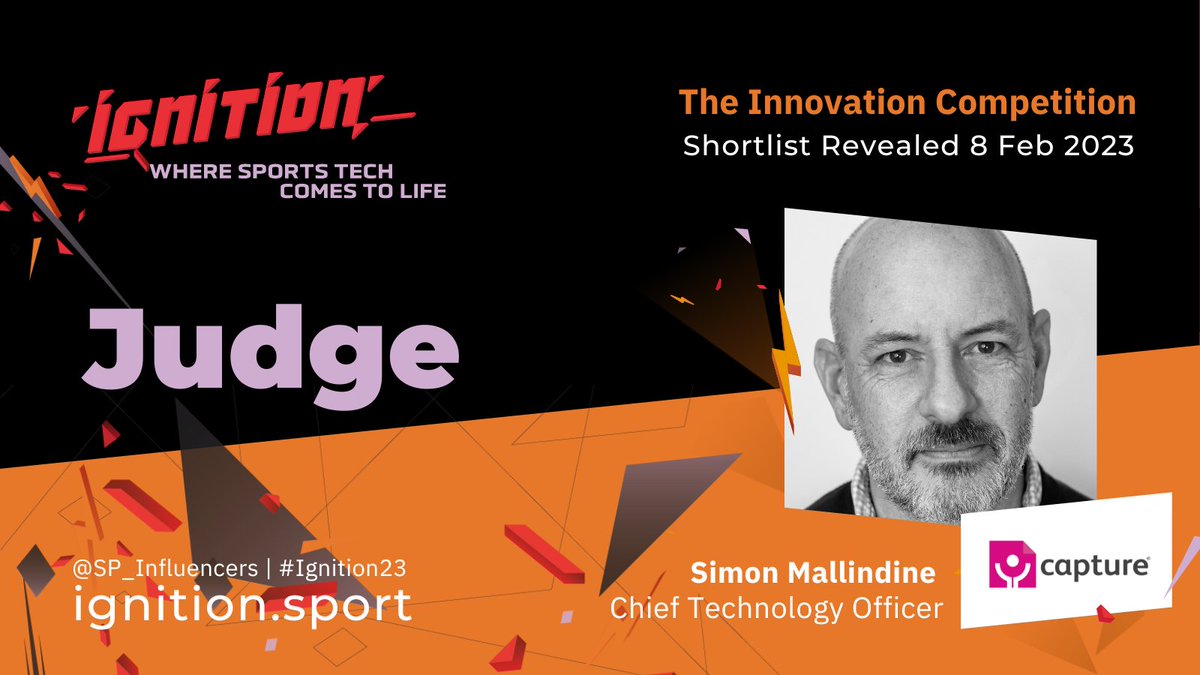 CaptureLtd's tweet image. 📢 Capture's Chief Technology Officer, Simon Mallindine, brings his expertise to the judging panel for @SportsPro's Innovation Competition 📢