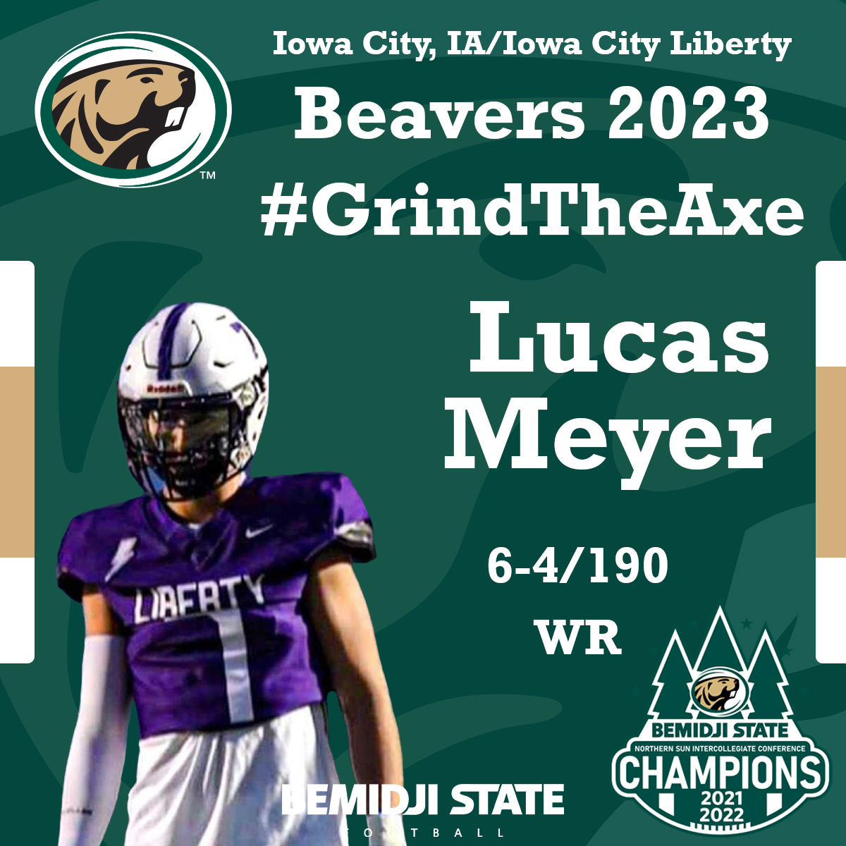 Let's continue the signings from Iowa as we welcome Lucas Meyer to #BeaverTerritory! The wide receiver earned First Team All-District this past season and was an all-around athlete taking home All-Conference honors in track!
#NSD23 #GoBeavers #GrindTheAxe