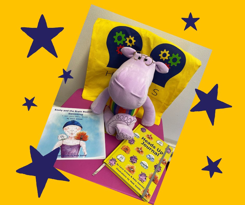 Our characters, The Brain Besties teach children about often complex concepts surrounding mental health. Cam, below represents the hippocampus! He's off to his new home as part of a bespoke wellbeing kit, ordered by a Heads Up customer. #emotionalwellbeing #childrensmentalhealth