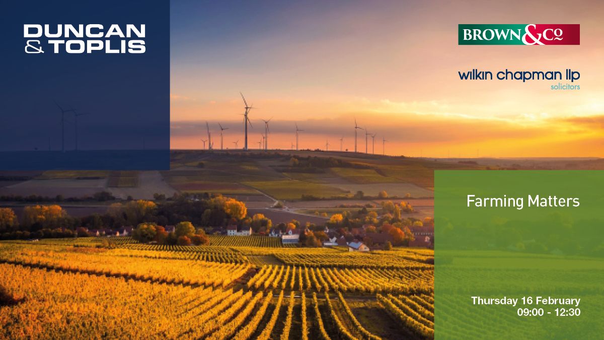 WCllpSolicitors's tweet photo. Join us with @duncantoplis and @BrownCoLLP for the annual agricultural event, Farming Matters.

We’ll give practical tips for farmers and discuss protecting the family farm.

Find out more and RSVP below 👇
https://t.co/O82BDVbx8Q https://t.co/xObm9GciiE