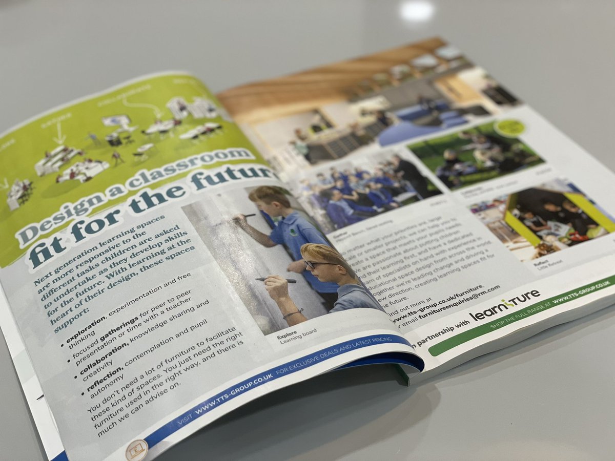 Delighted to see our Smile tables together with <a href="/kieurope/">KI Europe</a> Ricochet stools on the front cover of the latest <a href="/TTSResources/">TTS Resources</a> furniture catalogue as well as more inside. Looking forward to developing this relationship with @RMEducation