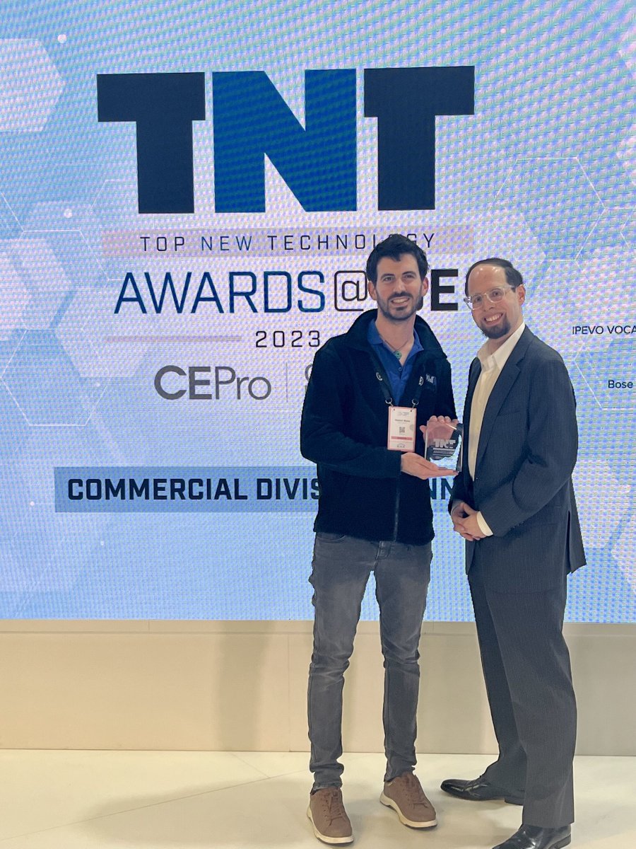 KMB_Comm's tweet image. It&apos;s an #ISE2023 Awards Extravaganza!! KMB clients won several TNT Awards (Top New Technology) from @ce_pro  and @commintegrator, including @@WallSmart_Ltd, @DTools, @dprojection, and @KordzGlobal. Head over to their booths to see their buzz-worthy new products! #proav