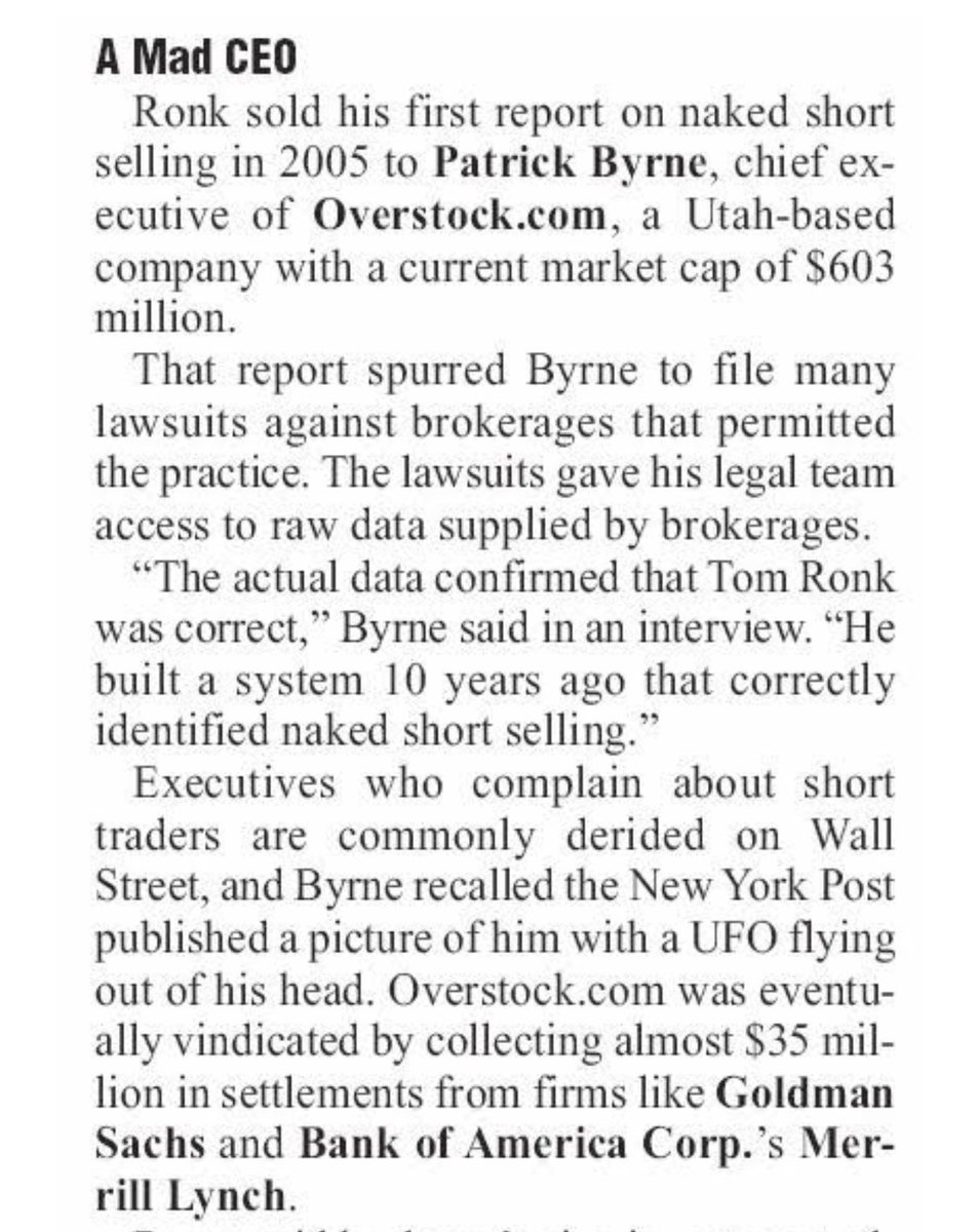 This week $GNS has hired Naked Short tracking veteran Tom Ronk and his company @buyinsnet to track #NakedShorts. His AI-driven software complements ShareIntel. I’ll be doing an interview so CEOs & investors can learn how good the tech now is in identifying these criminals.