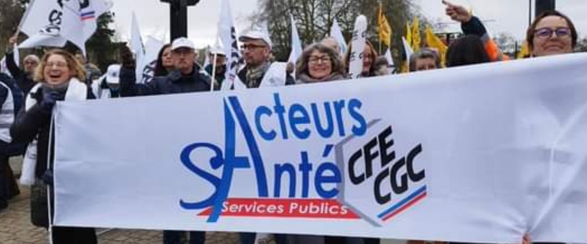 Les sections d'#ActeursSanteCFECGC fortement mobilisées ce 31 janvier au côté de tous les collègues de la #CFECGC