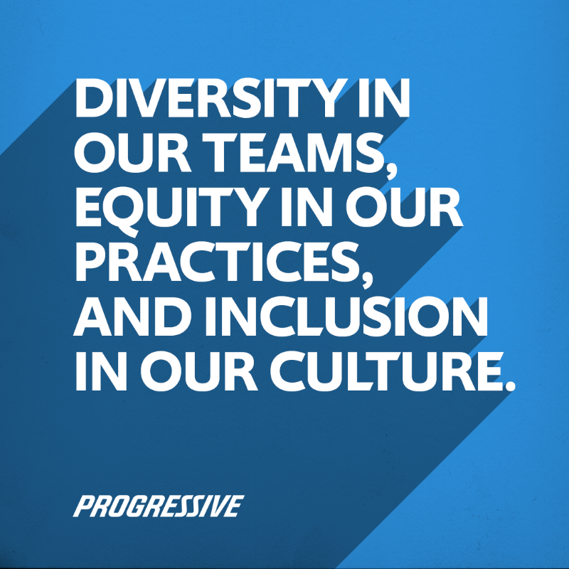 progressive's tweet photo. Our company takes pride in what we've done to create one of the most highly recognized corporate cultures for diversity, equity, and inclusion. 

#BlackHistoryMonth #TrueToOurName