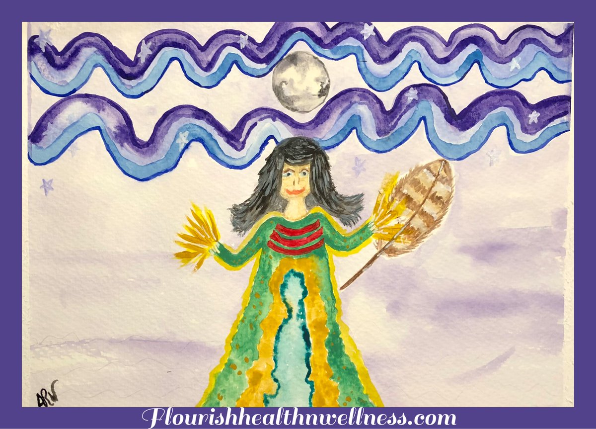 FlourishHealth4's tweet photo. Higher Self Portrait #watercolor #watercolorpainting #spiritart #spiritartist #shaman #energyhealer #energyclearing #medium #intuitivemedium #higherknowledge #art #paintings #higherselfreadings #auracolors https://t.co/EZbmrQMNLG