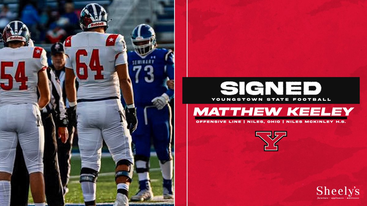 ysufootball's tweet image. SIGNED 🖊

Welcome to YSU, 𝐌𝐚𝐭𝐭𝐡𝐞𝐰! 🐧🏈💪

Matthew Keeley
Offensive Line
6-3, 255
Niles McKinley High School
Niles, Ohio

#GoGuins // #LeaveNoDoubt