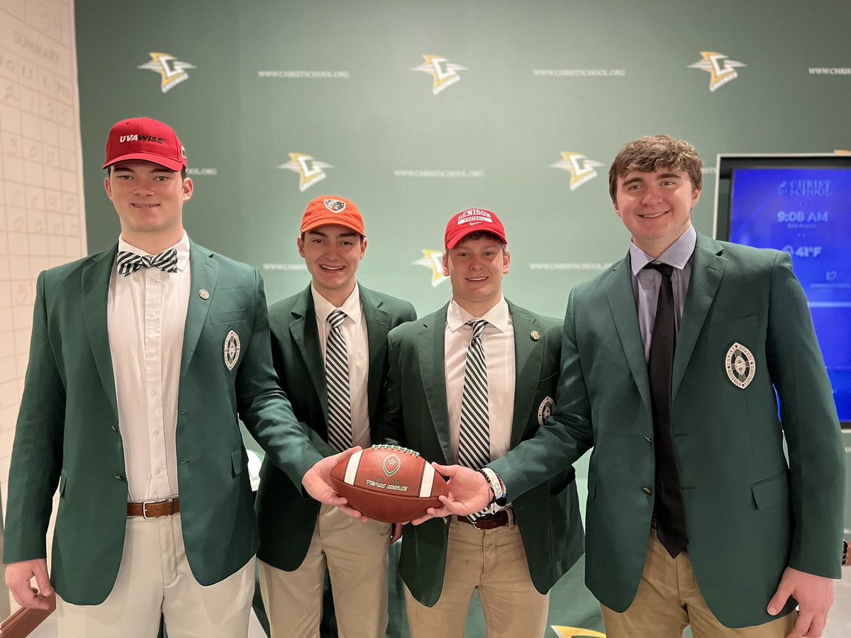 Proud and Excited for these young men who made their college commitments to extend their Academic, Spiritual, Social and Football journey at the next level! They now join their previous 4 brothers who made their commitment in the Winter! #GoGreen #ClimbHigher #RAISEyOURstandard