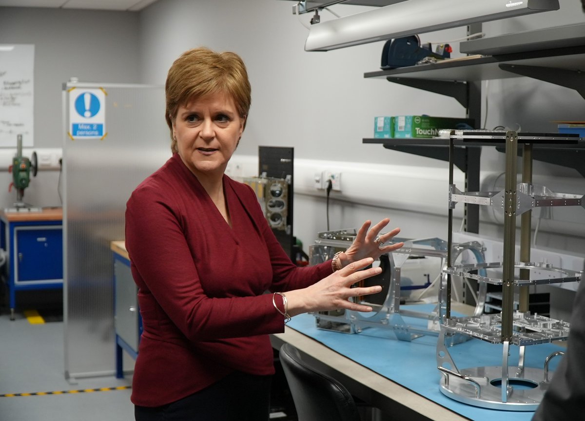 First Minister (@scotgovfm) on Twitter photo This morning First Minister <a href="/NicolaSturgeon/">Nicola Sturgeon</a> visited <a href="/SpireGlobal/">Spire</a>'s state-of-the-art satellite manufacturing facility at <a href="/skyparkHQ/">Skypark Glasgow</a> in Glasgow, which currently employs over 125 people with support from <a href="/scotent/">Scottish Enterprise</a>, contributing to high-value job growth in Scotland’s space sector. This morning First Minister <a href="/NicolaSturgeon/">Nicola Sturgeon</a> visited <a href="/SpireGlobal/">Spire</a>'s state-of-the-art satellite manufacturing facility at <a href="/skyparkHQ/">Skypark Glasgow</a> in Glasgow, which currently employs over 125 people with support from <a href="/scotent/">Scottish Enterprise</a>, contributing to high-value job growth in Scotland’s space sector.