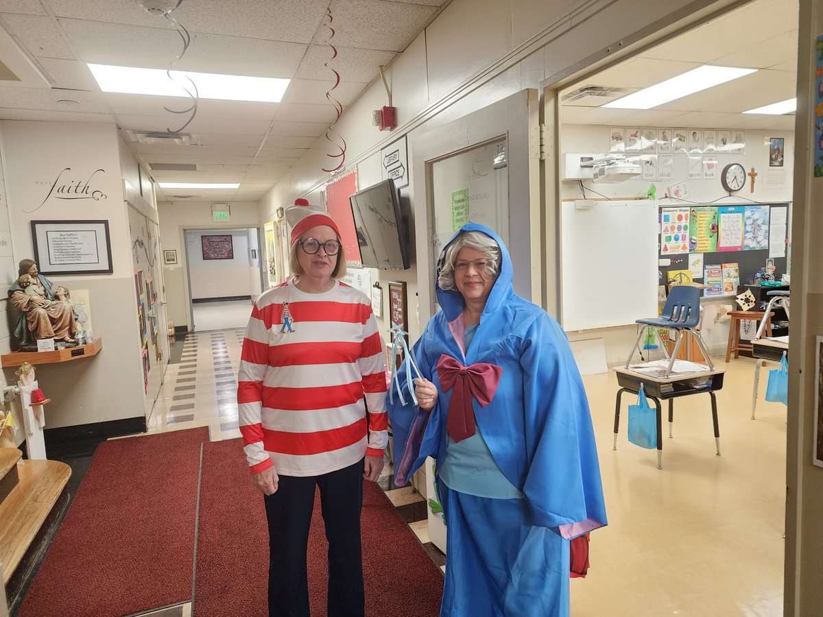 lafacatholic's tweet photo. Today for #CSW23 we're celebrating at St. Lawrence with Book Character Day today! Catholic Schools Build Character, and here's a few of ours! @NCEATALK https://t.co/5ZxCmVmWBV