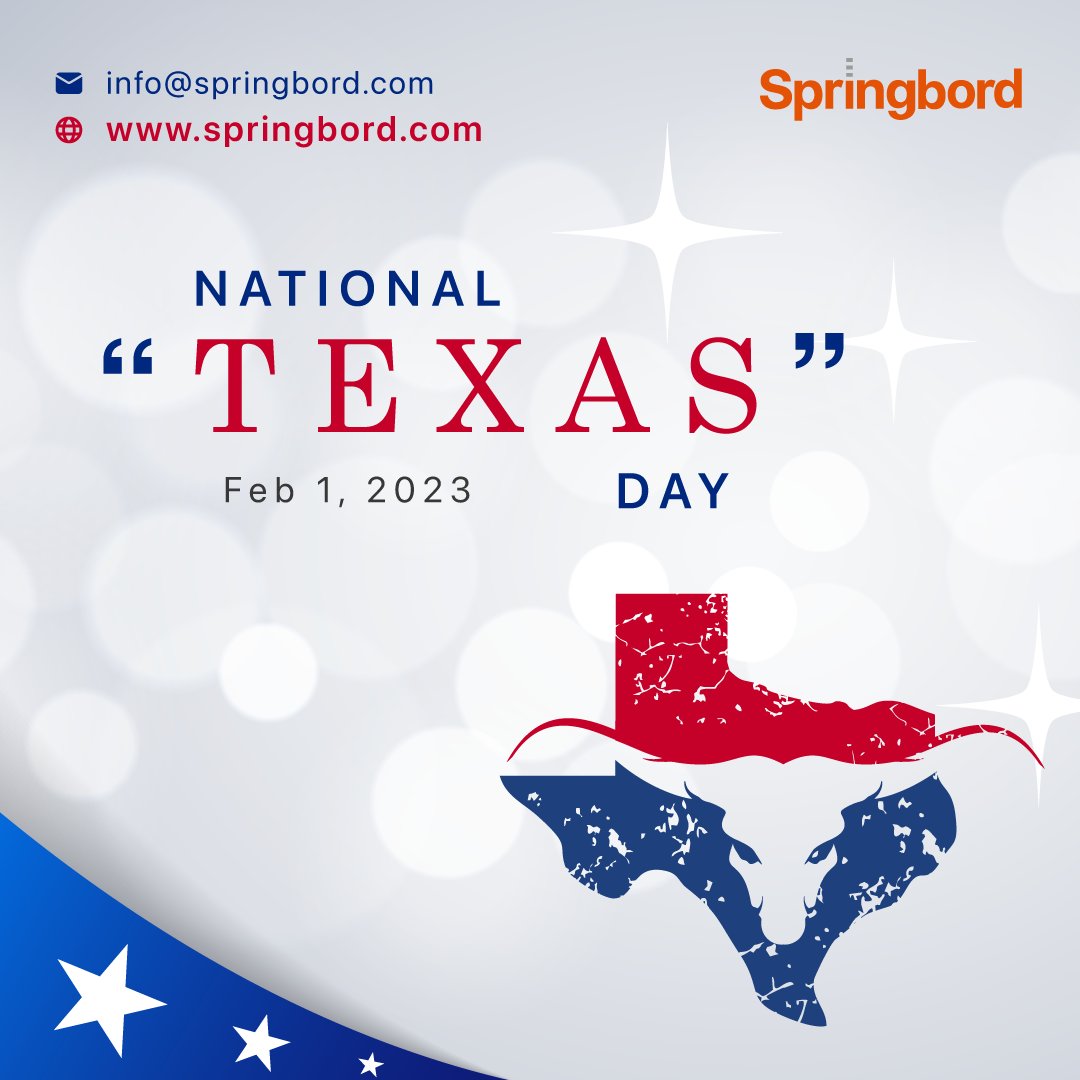 RE_DataProvider's tweet image. Celebrating the Lone Star State with pride! At #Springbord, we're proud to be a part of this amazing community and can't wait to continue growing alongside it. #NationalTexasDay