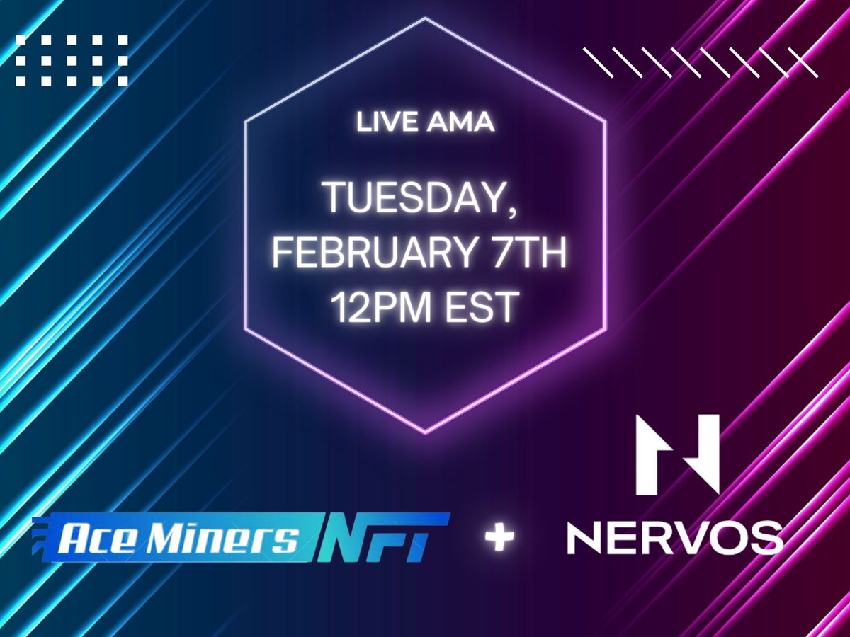 Wanna win a CK-Box 2 miner? Join Ace Miners NFT for a discord AMA with a team member from @NervosNetwork to talk about #CKB #Nervos & the K7. 1. Follow @AceMinersNFT 2. RT + Tag 3 3. Join our discord discord.gg/aceminersnft & be in the Discord AMA on February 7, 12pm EST