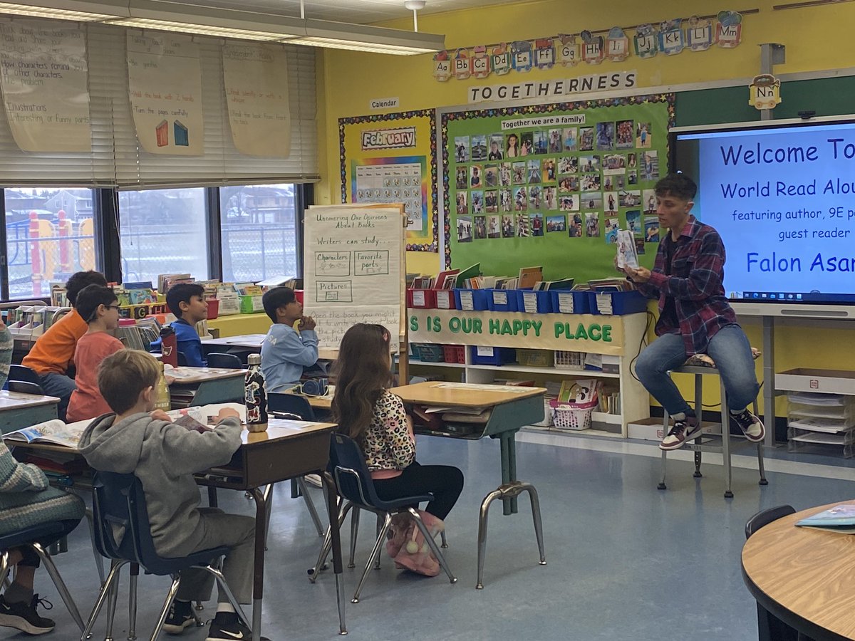 Happy World Read Aloud Day! Author Falon Jay is reading to students <a href="/School9E/">School 9E</a> including her children, Koby and Kai. 

<a href="/SWilliamsOSD/">Ms. W</a>
<a href="/MrsFWasserman/">Francesca Wasserman</a>