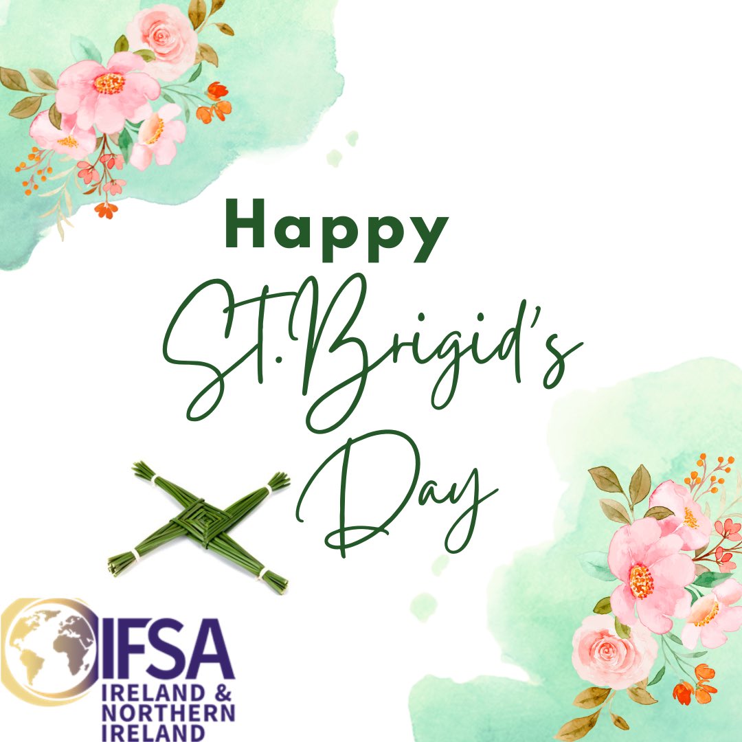 StudyAbroad_IE's tweet photo. 🌸 Happy St. Brigid’s Day 🌸

Spring is here, Winter is over - The evenings will be getting brighter. A grand stretch we’ll be seeing ☀️🤗

St.Brigid is a symbol for hope, renewal and the feminine, calling in the Spring. 

#ifsaireland #studyabroad #springtime https://t.co/9cQqw3e5dE