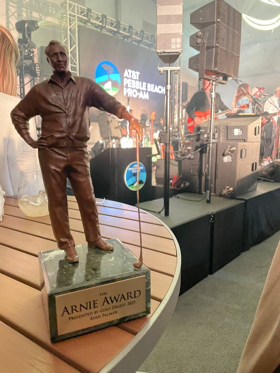 What a special night in Pebble Beach.I can’t thank the Monterey Peninsula Foundation and @GolfDigest enough for honoring me last night with The Arnie Award here during @attproam party.I can’t thank @ArnoldPalmer enough for what he did for the game of golf and for The @PGATOUR