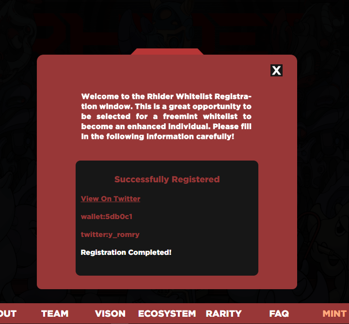 y_romry's tweet photo. Done sir, my registration is completed !! https://t.co/Vf85oqocSZ