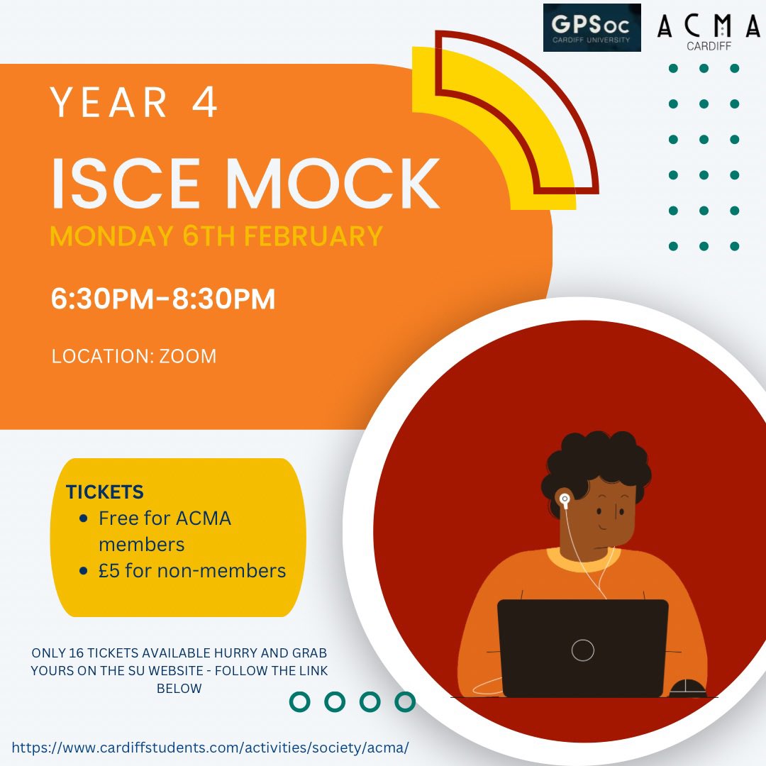 Calling all our Year 4 students for our ICSE mock! Hurry up and grab you tickets using the link below cardiffstudents.com/activities/soc…