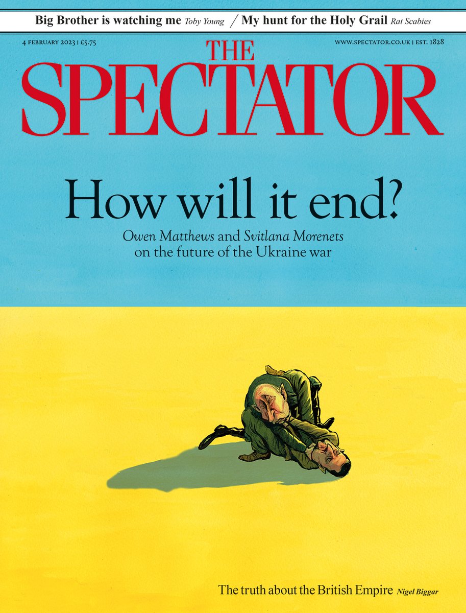 spectator's tweet image. 🗞 One year on: how will the Ukraine war end? Owen Matthews and Svitlana Morenets

✍️ In the mag:

• Ross Clark on the real anti-growth coalition
• Nigel Biggar on the truth about colonialism
• Mary Wakefield on the mayhem of the Met

subscribe.spectator.co.uk
