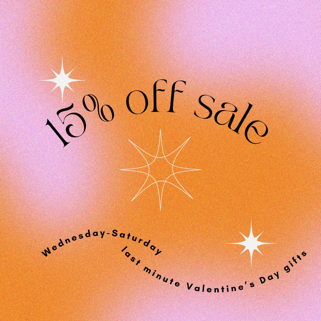 Last Minute Valentine’s Day gift sale! 15% off Wednesday-Saturday #sharethelove #celebratelove #Loveyourself #galentines #handmadejewelry #veganjewelry