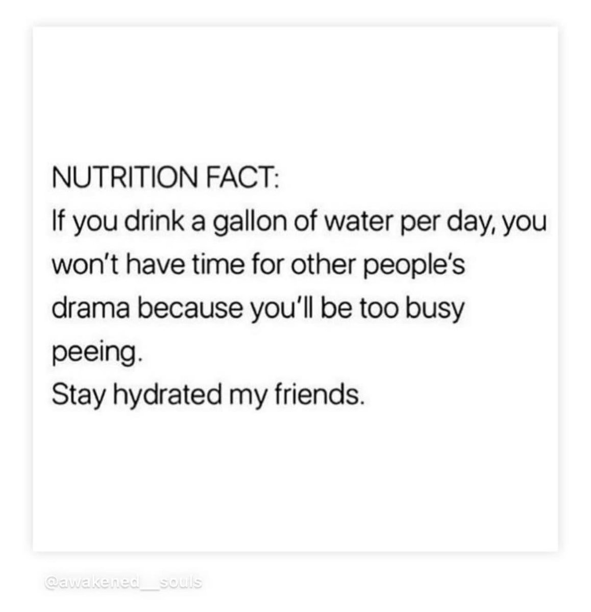 DrEddyClinic's tweet photo. RT @C_W_L_I: Good morning, friends! This is your friendly reminder to keep your hydration going 😁.
#hydrate #humor #carolinasweightlossinstitute #cwli #functionalmedicine https://t.co/UCIlpmahBP