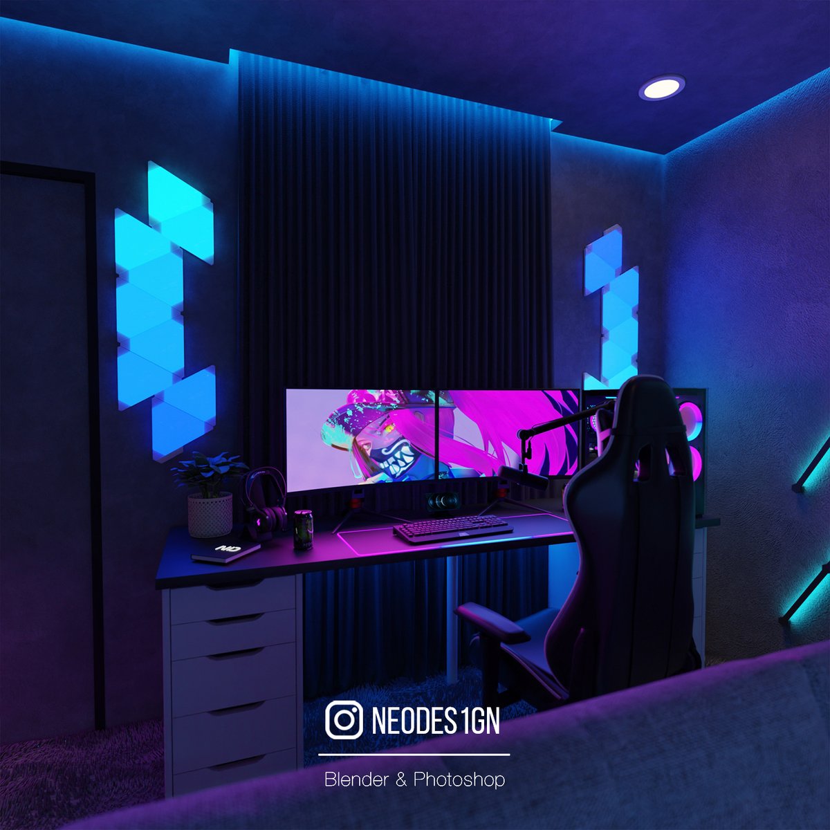 EASY-PEASY

🔥 ROOM FOR OUR SUBSCRIBER 🔥

Want to design your room? Write to DIRECT

🔥| Rate this design 0-10
🔔| Follow 
<a href="/neodes1gn/">NeoDes1gn</a>

🔈| Like and comment!

Designed by ND

#neodes1gn #3droom #3d #setup #gamerroom #lux #interiordesign #blackstyle