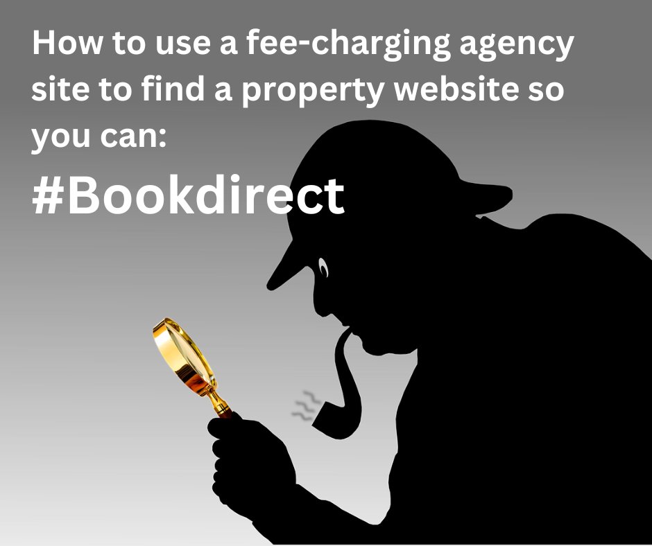 ‼️How to use online agency sites to book your holiday direct.
Did you know you can use the big listing sites to find a property you would like to visit and then do a bit of detective work to find their website?
bit.ly/book_direct_kn…
#bookdirect #bookdirectandsave #BookDirectDay