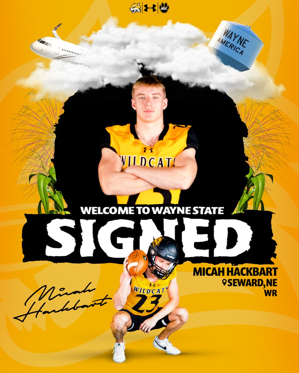 WayneStFootball's tweet photo. Homegrown cats! 

Welcome home, @MicahHackbart! 

🅿️ : WR
📌 : Seward, NE
🐯 WELCOME TO THE FAMILY 🐯

#NSD23 x #WILDRI23 https://t.co/8z74489J59