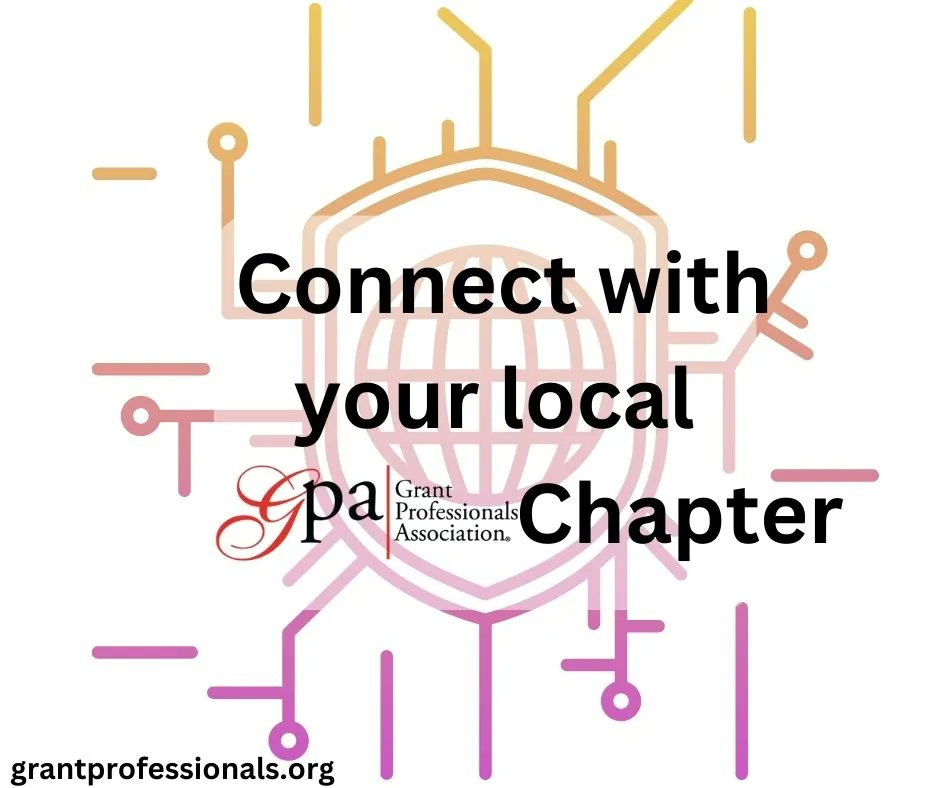 GPANational's tweet photo. Network, brainstorm, and learn with other Grant Professionals during Local GPA Chapter Meetings! https://t.co/VP2J5PHiwB #GPAChapter #grantpro https://t.co/vcjig3gAfT