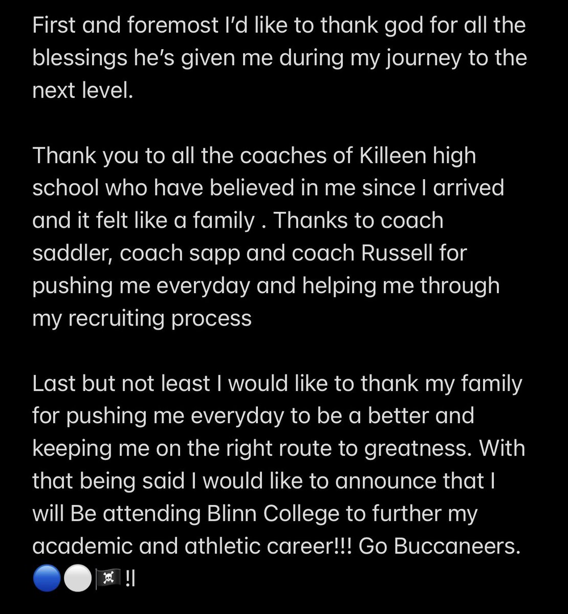 Aaronbarnwell44's tweet photo. 100% committed!!! Go bucs 🏴‍☠️⚪️🔵 @CoachFields120 #nextchapter … https://t.co/AxSunt1yww
