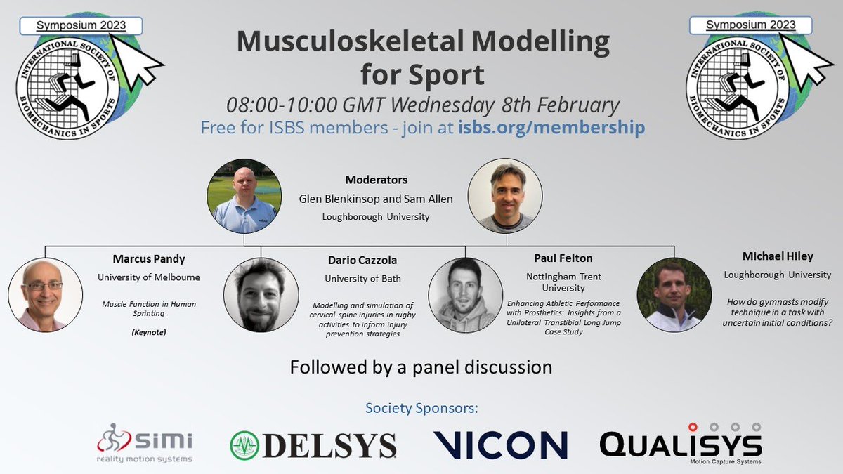 Musculoskeletal Modelling for Sport

ISBS Online Mid Year Symposium
08:00-10:00 GMT Wed 8th Feb

Free for ISBS members