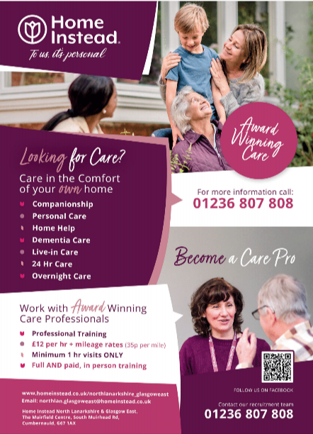 steppslevel's tweet image. It's a new month and a new regular advertiser with not one but two pages! 

Check out Home Instead North Lanarkshire &amp;amp; Glasgow East fantastic advert and advice page. A great company offering great opportunities 😄