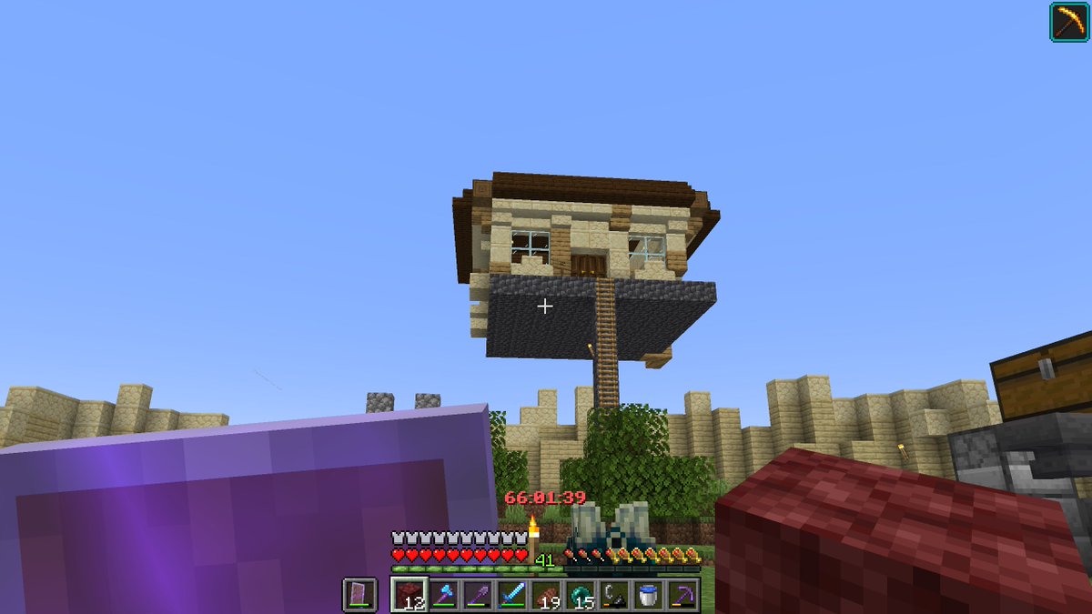 loppezzpuff's tweet photo. I don't remember putting my house there #timestealsmp https://t.co/nXRL5lJDYJ