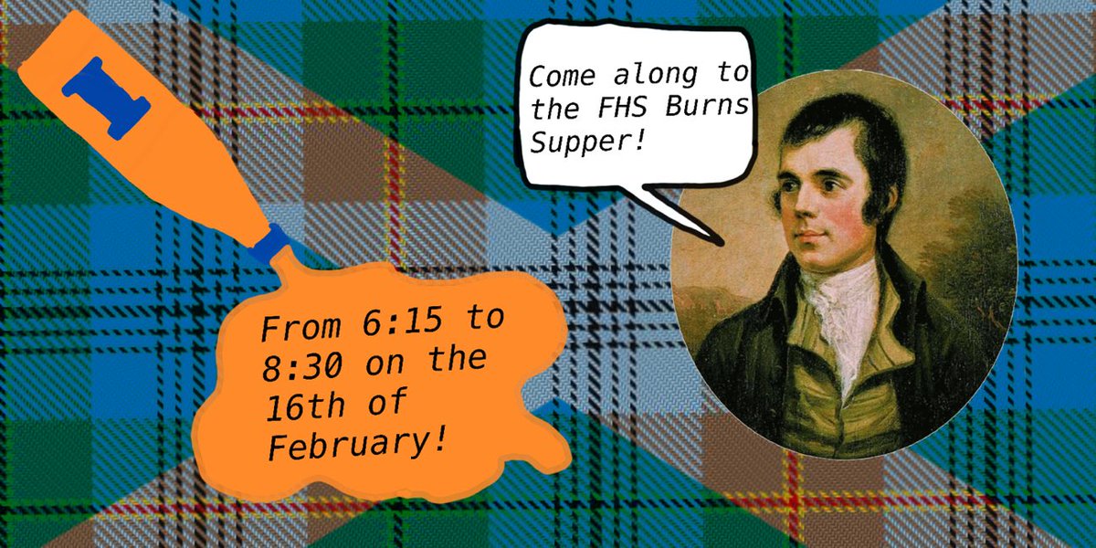 LogieMiss's tweet photo. Falkirk High School Pupil Junior Management team are delighted to announce their Burns Supper! Thursday 17th February, 615pm! Please see Miss Logie or a member of the PJMT for more info! 🏴󠁧󠁢󠁳󠁣󠁴󠁿 https://t.co/fCarm7asKf